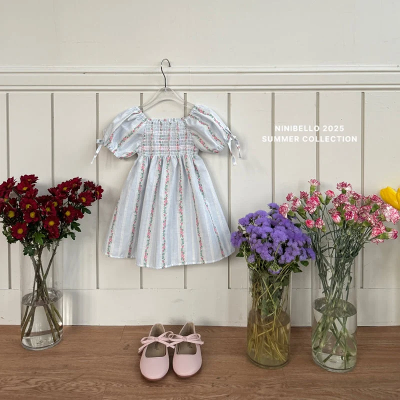 Ninibello - Korean Children Fashion - #childofig - Embroidered Shirred One-piece - 8