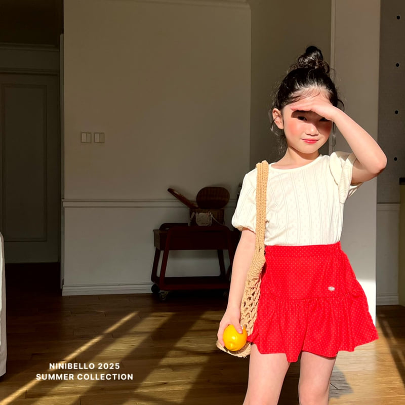 Ninibello - Korean Children Fashion - #childofig - Back Ribbon Eyelet Tee - 12