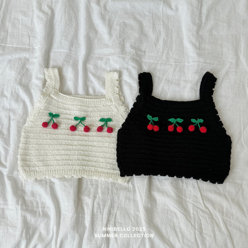 Ninibello - Korean Children Fashion - #childofig - Cherry Pop Sleeveless Knit - 3