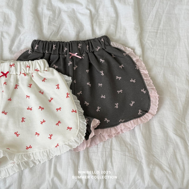 Ninibello - Korean Children Fashion - #childrensboutique - Lace Ribbon Short Pants - 5