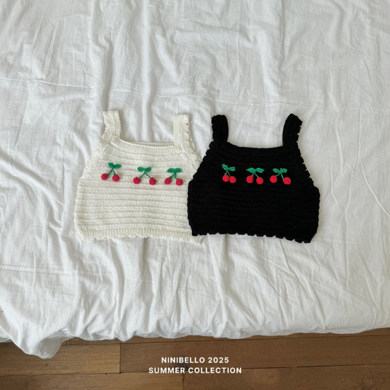 Ninibello - Korean Children Fashion - #childofig - Cherry Pop Sleeveless Knit - 4