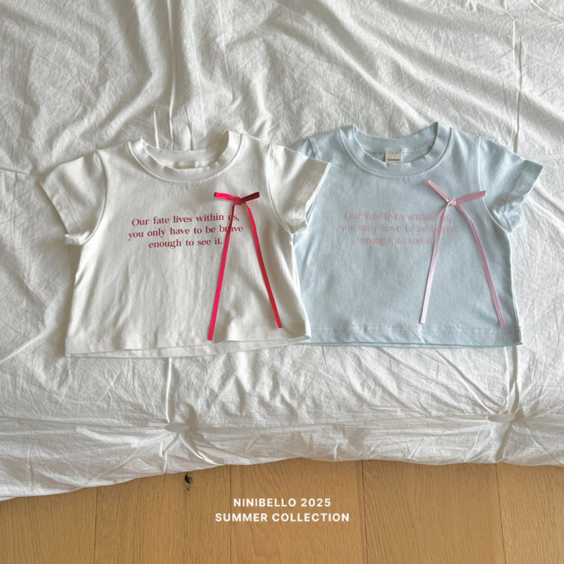 Ninibello - Korean Children Fashion - #childrensboutique - Ribbon Span Tee