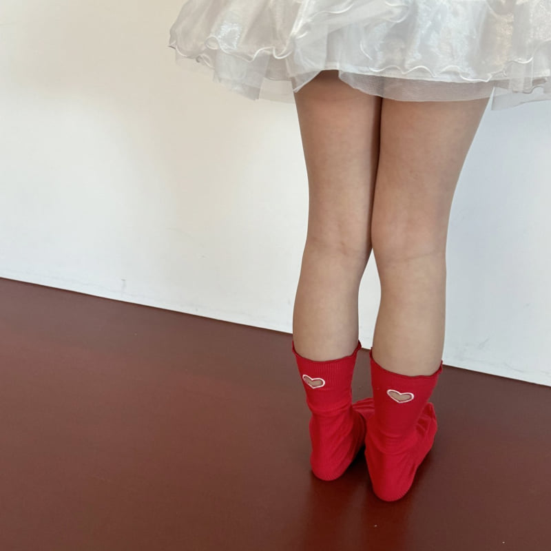 Ninibello - Korean Children Fashion - #designkidswear - Heart Punching Knee Socks - 9