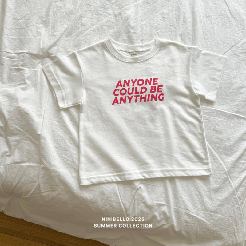 Ninibello - Korean Children Fashion - #discoveringself - Any One Lettering Tee - 5
