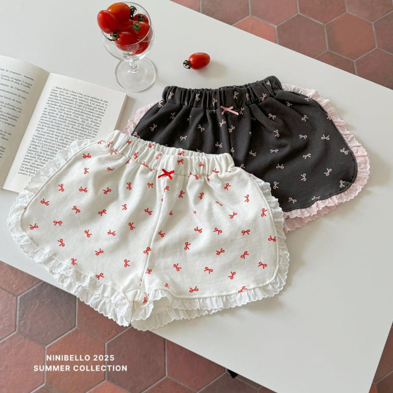 Ninibello - Korean Children Fashion - #discoveringself - Lace Ribbon Short Pants - 7