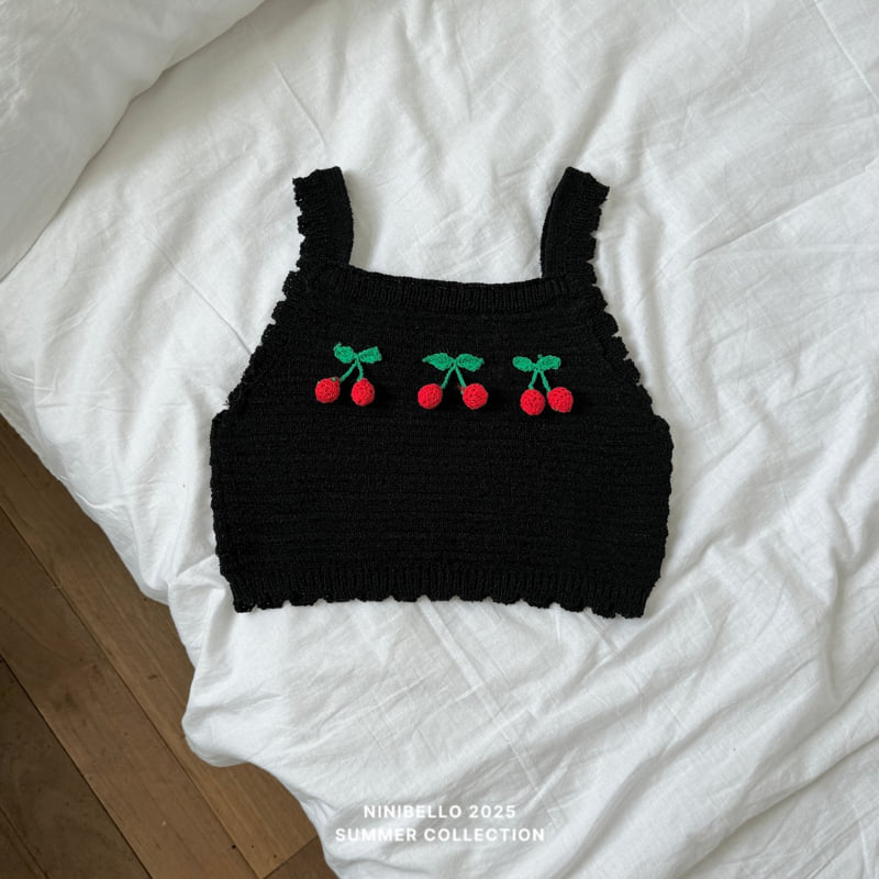 Ninibello - Korean Children Fashion - #discoveringself - Cherry Pop Sleeveless Knit - 6