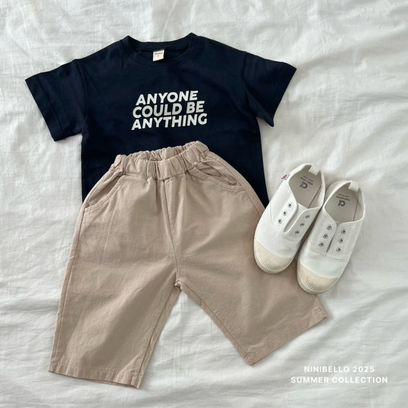 Ninibello - Korean Children Fashion - #kidsshorts - Any One Lettering Tee - 7