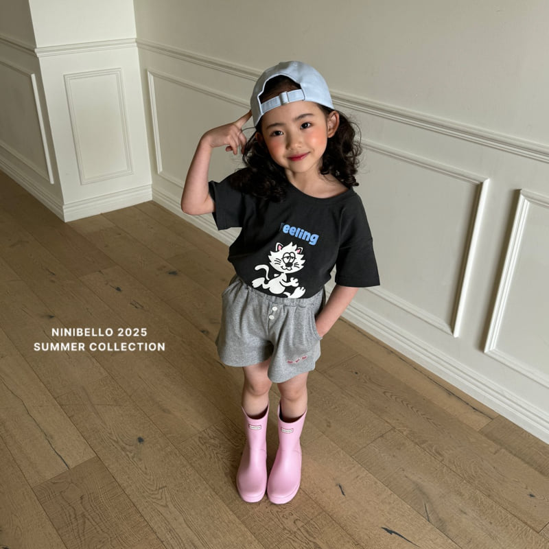Ninibello - Korean Children Fashion - #kidsshorts - Heart Button Pants (Plain) - 12