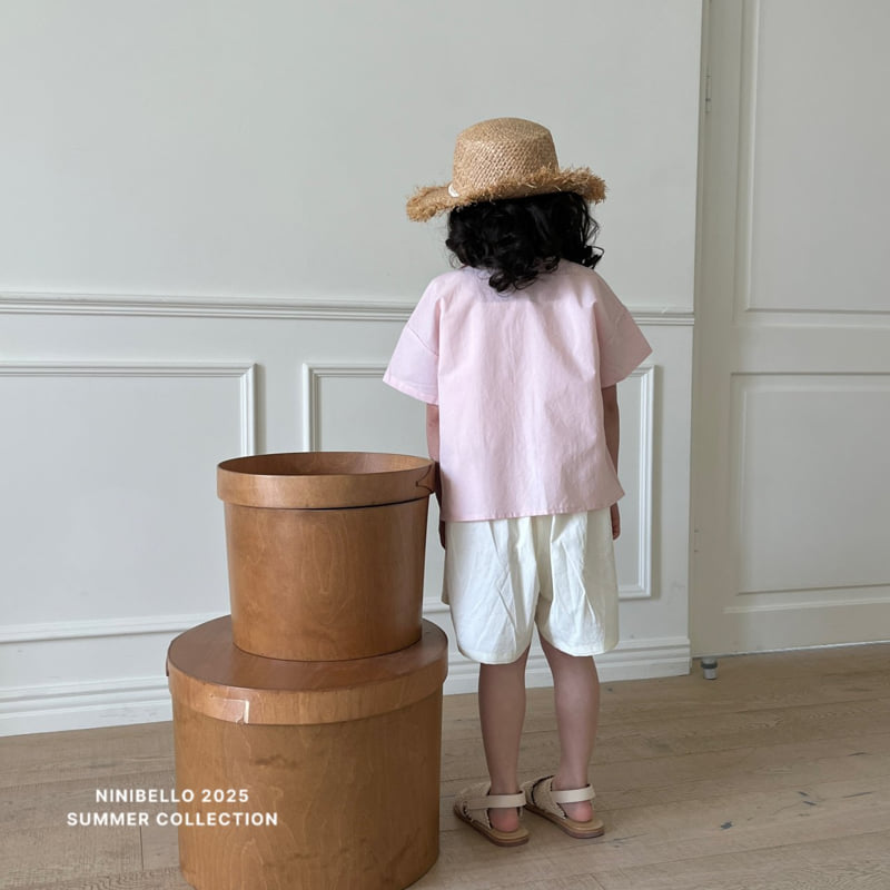Ninibello - Korean Children Fashion - #kidsshorts - Plain Short Sleeve Shirt - 10