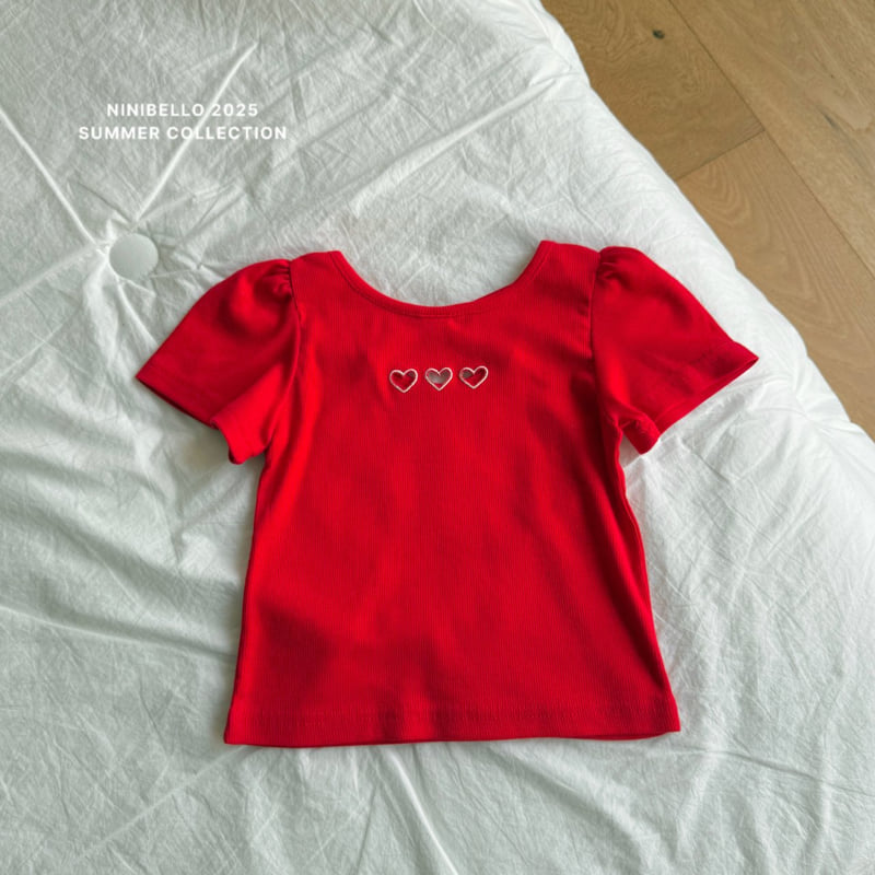 Ninibello - Korean Children Fashion - #kidsshorts - Heart Punching X Tee - 8