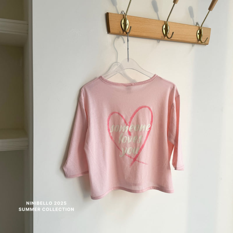 Ninibello - Korean Children Fashion - #kidsshorts - Some One Heart Loose Tee - 5
