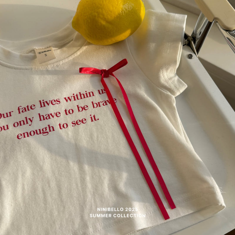 Ninibello - Korean Children Fashion - #kidsshorts - Ribbon Span Tee - 5