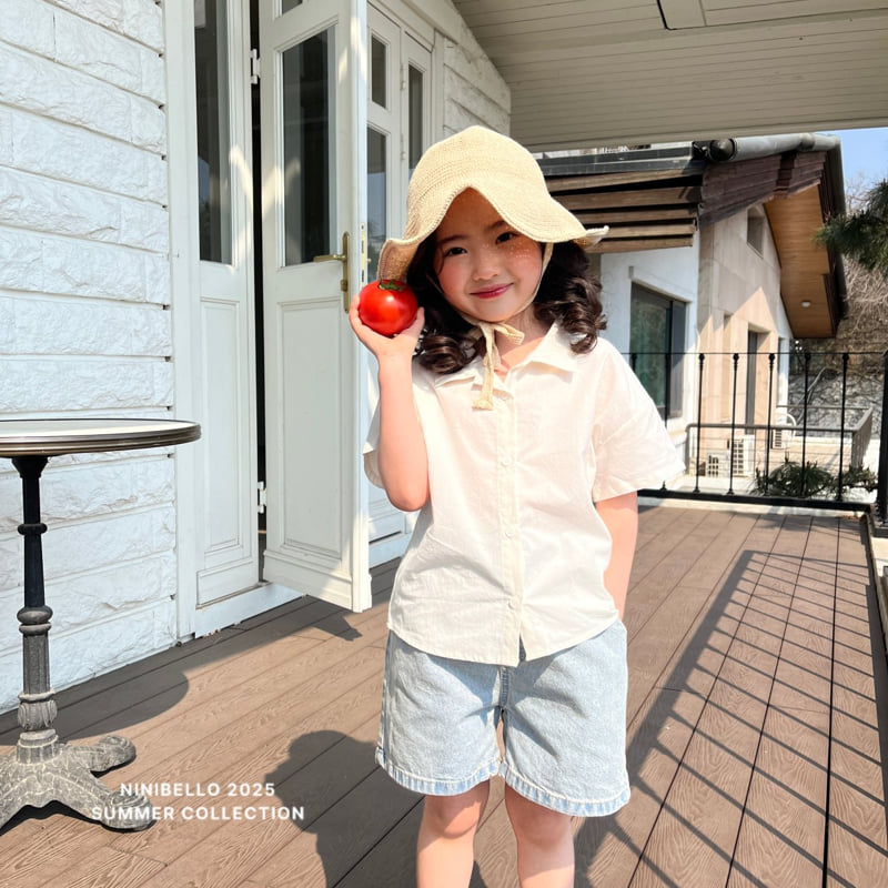 Ninibello - Korean Children Fashion - #kidsstore - Plain Short Sleeve Shirt - 11