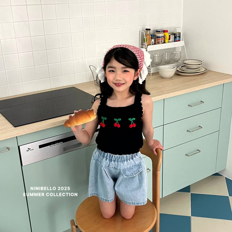Ninibello - Korean Children Fashion - #kidsstore - Cherry Pop Sleeveless Knit - 9