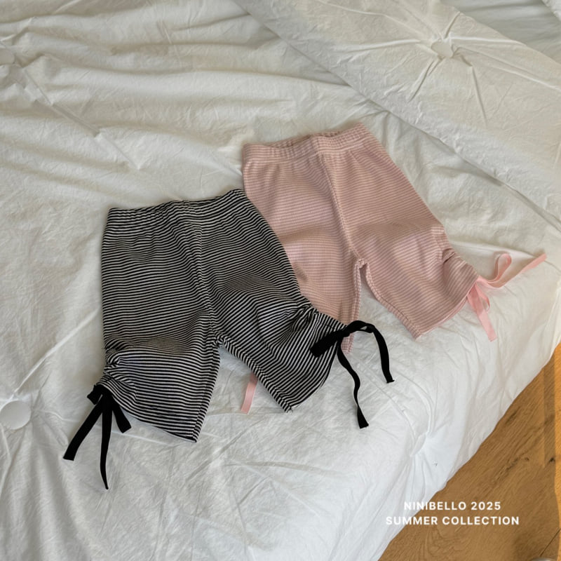 Ninibello - Korean Children Fashion - #kidzfashiontrend - Shirring Stripe Leggings