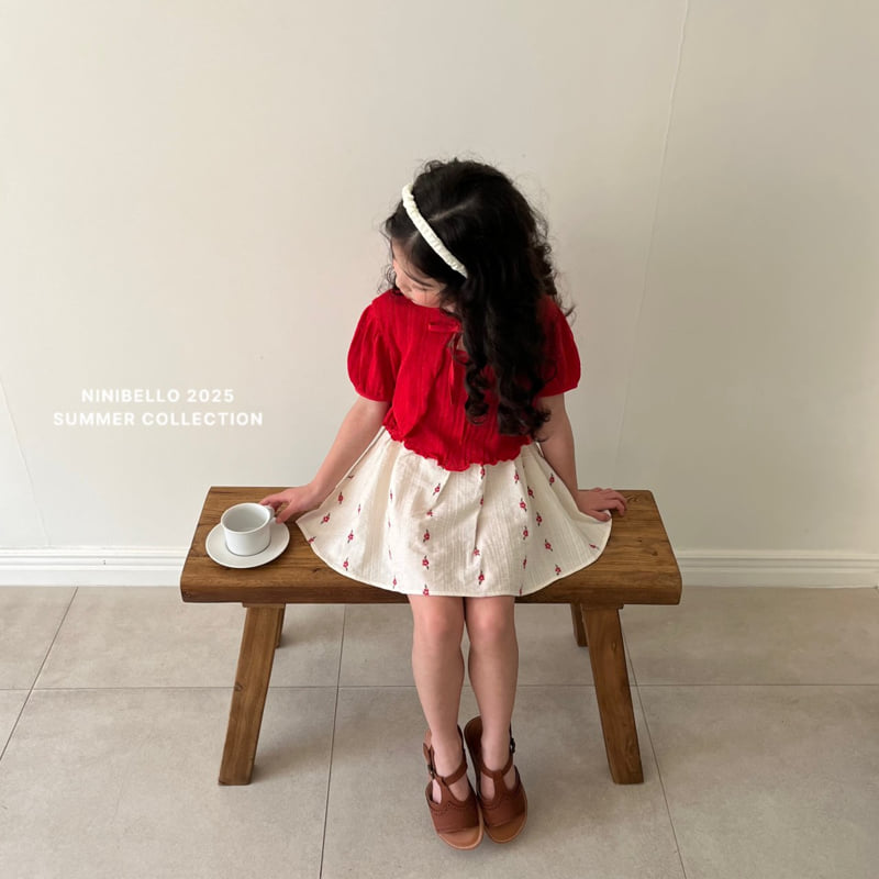 Ninibello - Korean Children Fashion - #kidzfashiontrend - Lily Embroidery Skirt - 12