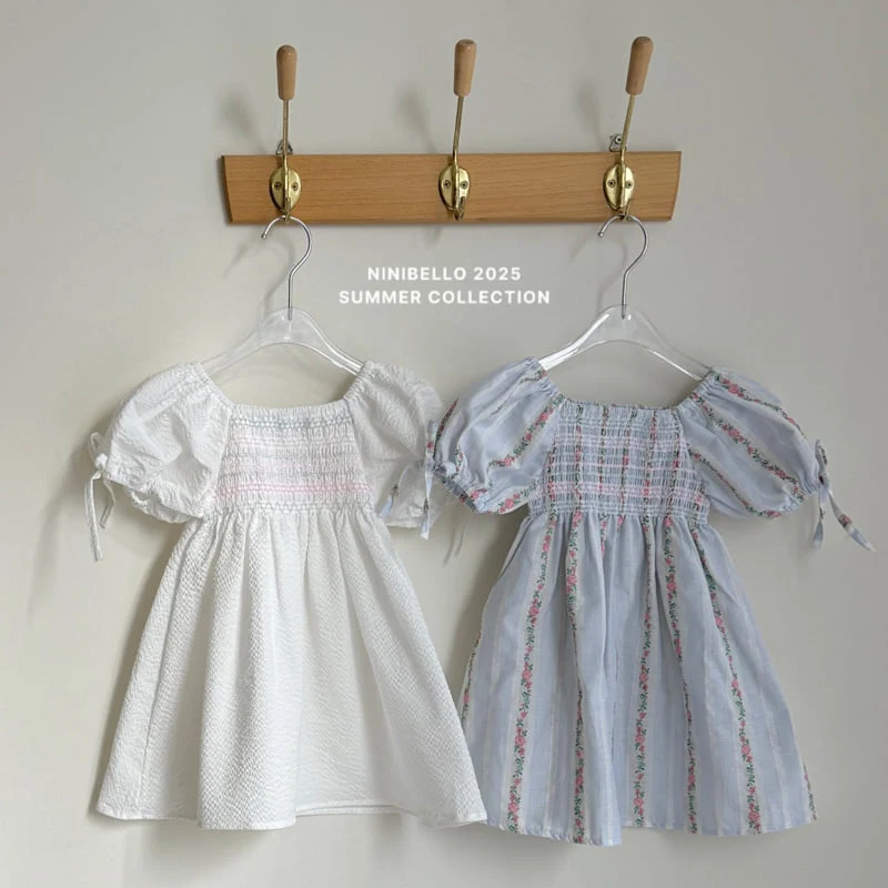 Ninibello - Korean Children Fashion - #littlefashionista - Embroidered Shirred One-piece - 3