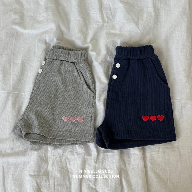 Ninibello - Korean Children Fashion - #magicofchildhood - Heart Button Pants (Plain)