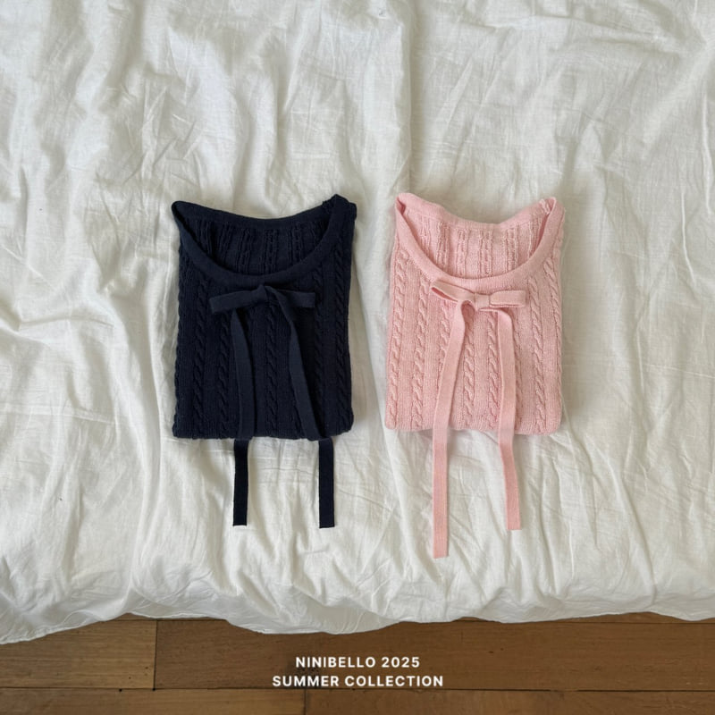 Ninibello - Korean Children Fashion - #magicofchildhood - Claire Ribbon Short Sleeve Knit - 7