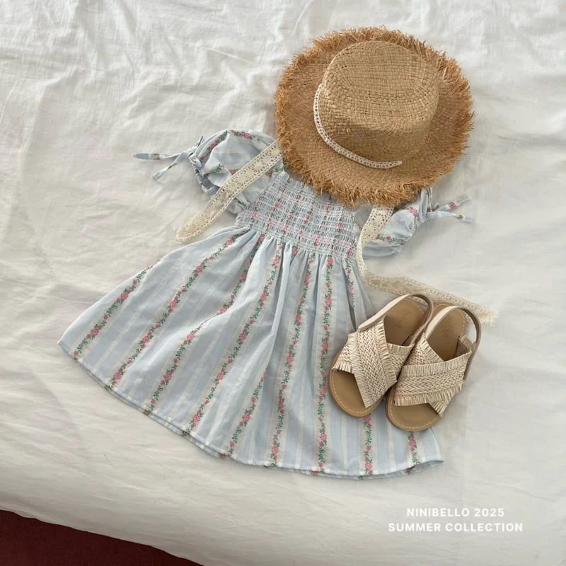 Ninibello - Korean Children Fashion - #minifashionista - Embroidered Shirred One-piece - 5