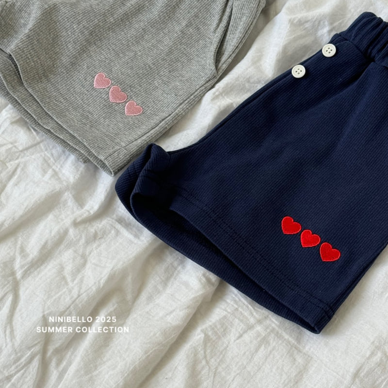 Ninibello - Korean Children Fashion - #prettylittlegirls - Heart Button Pants (Plain) - 3