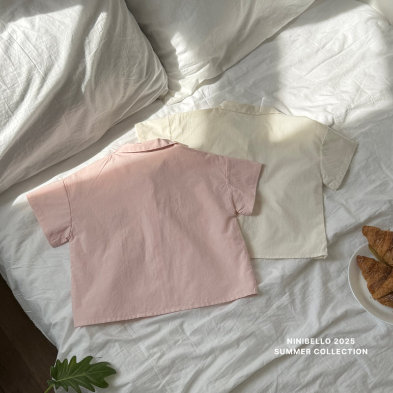 Ninibello - Korean Children Fashion - #prettylittlegirls - Plain Short Sleeve Shirt - 3