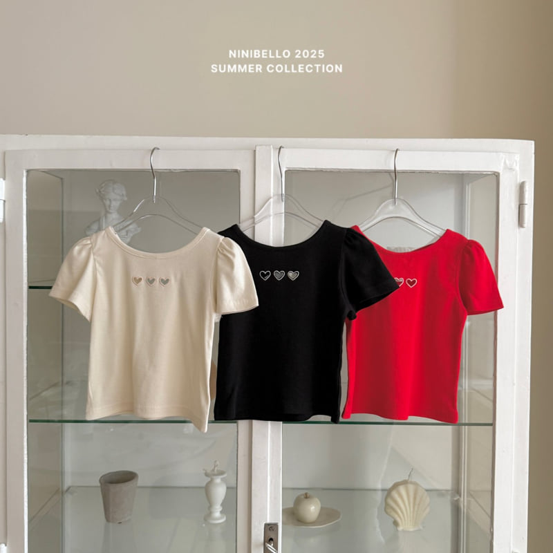 Ninibello - Korean Children Fashion - #prettylittlegirls - Heart Punching X Tee