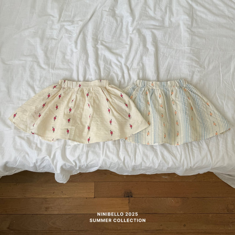 Ninibello - Korean Children Fashion - #prettylittlegirls - Lily Embroidery Skirt