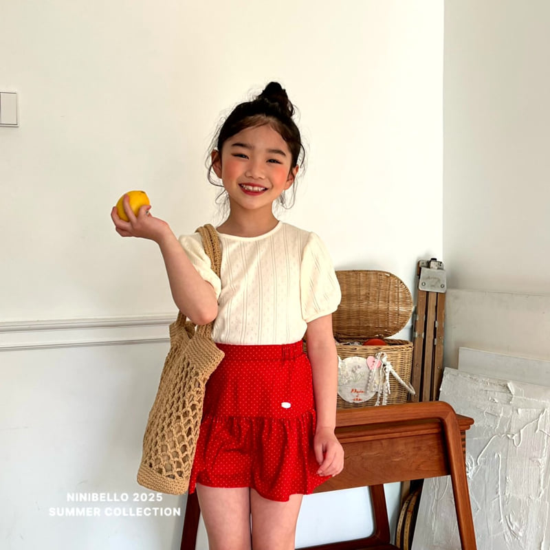 Ninibello - Korean Children Fashion - #prettylittlegirls - Back Ribbon Eyelet Tee - 11