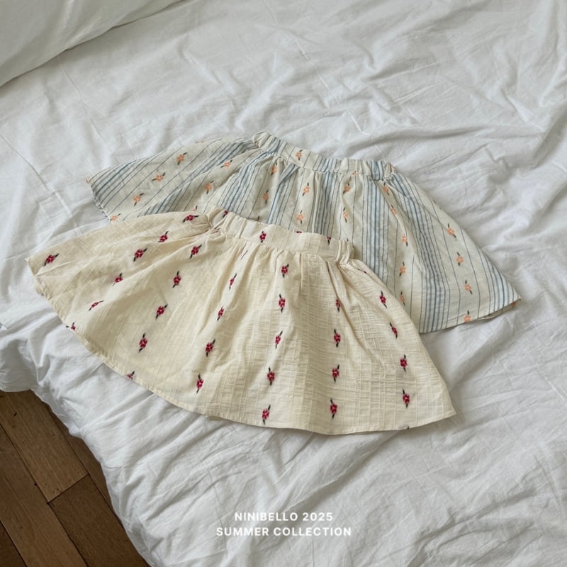 Ninibello - Korean Children Fashion - #toddlerclothing - Lily Embroidery Skirt - 4