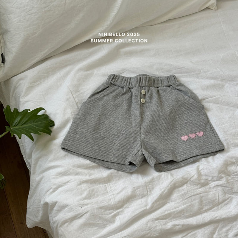 Ninibello - Korean Children Fashion - #toddlerclothing - Heart Button Pants (Plain) - 5