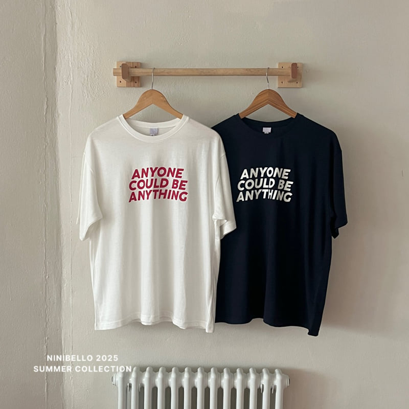 Ninibello - Korean Women Fashion - #momslook - Adult Anyone Lettering Tee