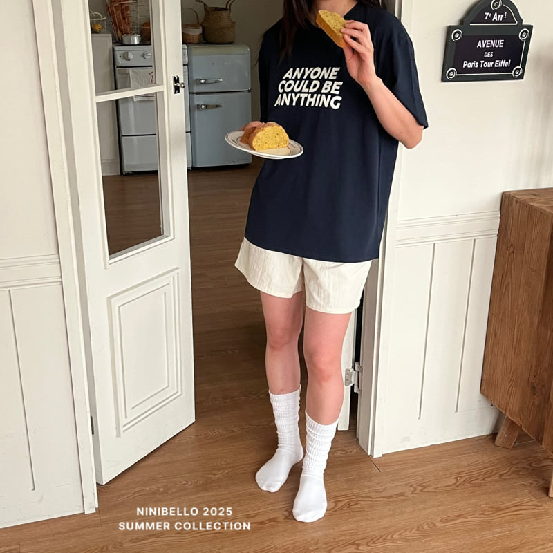 Ninibello - Korean Women Fashion - #momslook - Adult Anyone Lettering Tee - 7