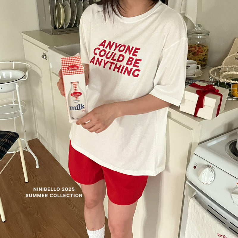 Ninibello - Korean Women Fashion - #momslook - Adult Anyone Lettering Tee - 9