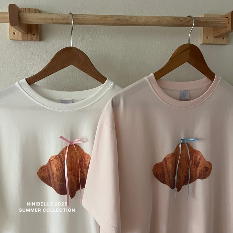 Ninibello - Korean Women Fashion - #momslook - Adult Croissant Tee - 2