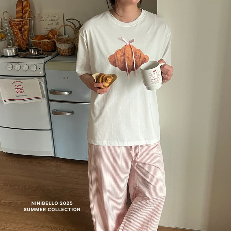 Ninibello - Korean Women Fashion - #womensfashion - Adult Croissant Tee - 4