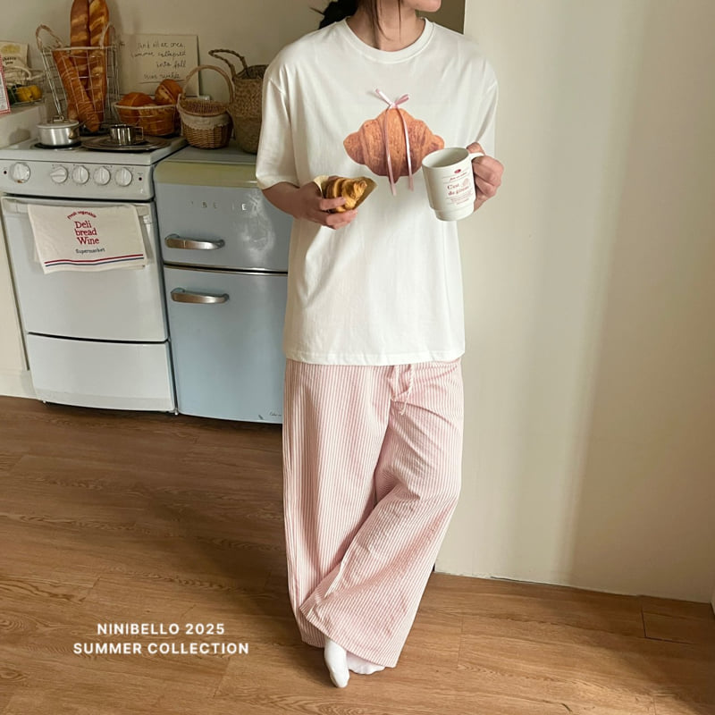 Ninibello - Korean Women Fashion - #momslook - Adult Croissant Tee - 6