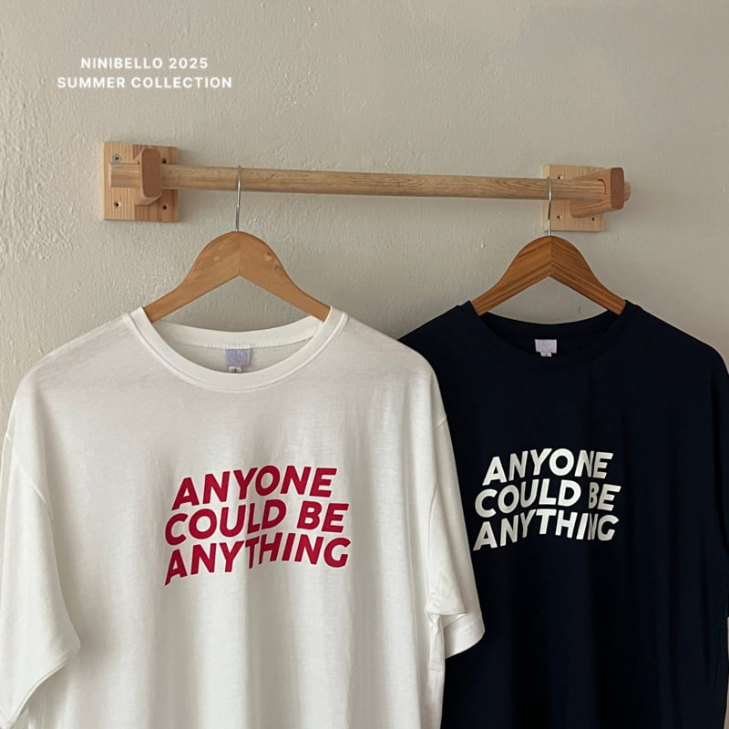 Ninibello - Korean Women Fashion - #womensfashion - Adult Anyone Lettering Tee - 2