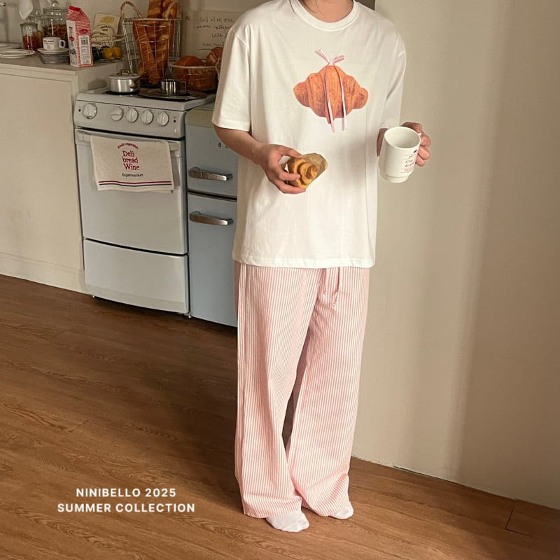 Ninibello - Korean Women Fashion - #womensfashion - Adult Croissant Tee - 3