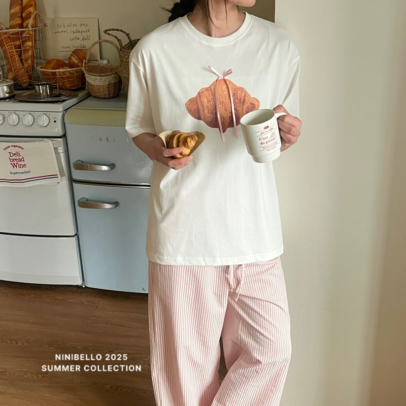 Ninibello - Korean Women Fashion - #womensfashion - Adult Croissant Tee - 5