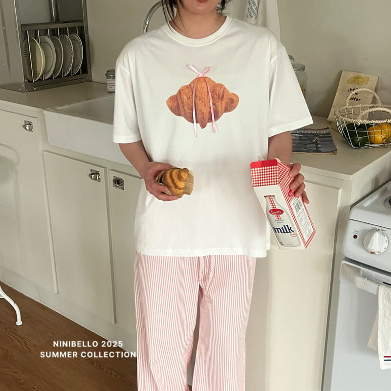 Ninibello - Korean Women Fashion - #womensfashion - Adult Croissant Tee - 9