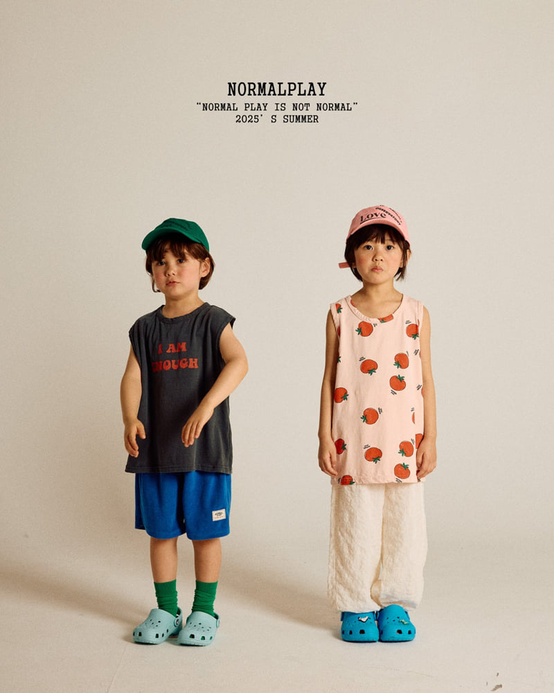 Normalplay - Korean Children Fashion - #Kfashion4kids - Red Tomato Sleeveless Tee - 10
