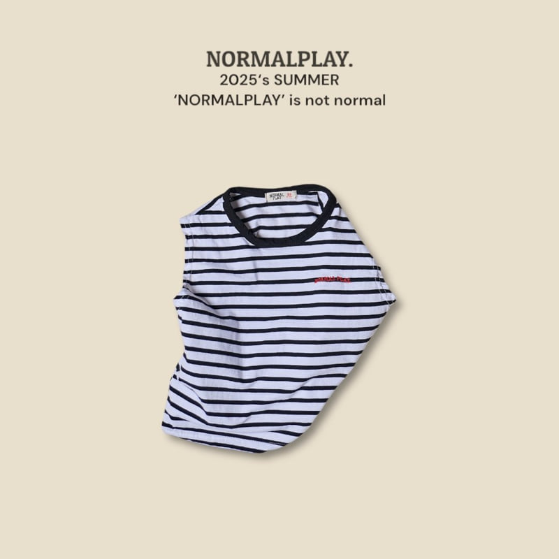 Normalplay - Korean Children Fashion - #Kfashion4kids - Sleeveless Stripe Tee - 7
