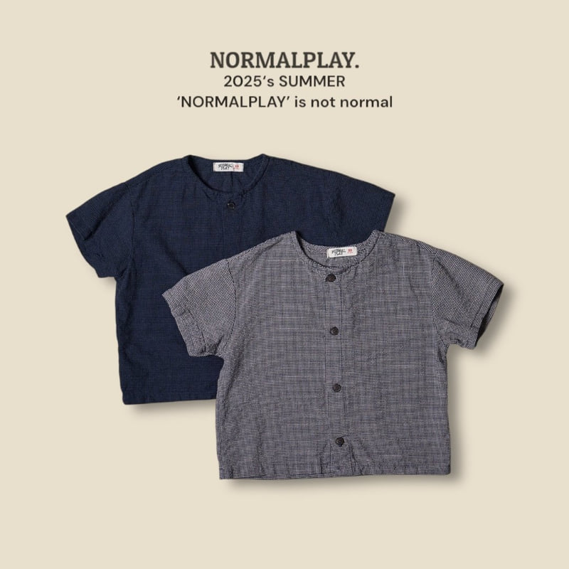 Normalplay - Korean Children Fashion - #Kfashion4kids - Checked Short Sleeve Shirt