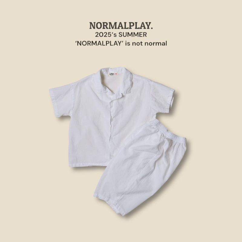Normalplay - Korean Children Fashion - #childofig - Natural Short Sleeve Shirt - 8
