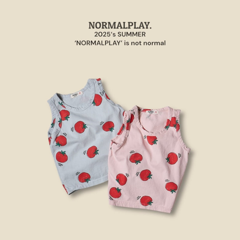 Normalplay - Korean Children Fashion - #childofig - Red Tomato Sleeveless Tee