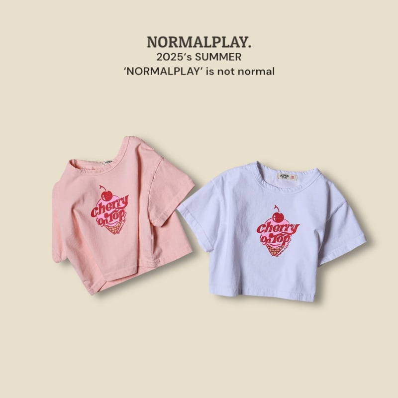 Normalplay - Korean Children Fashion - #childrensboutique - Cherry On Top Crop Tee - 5