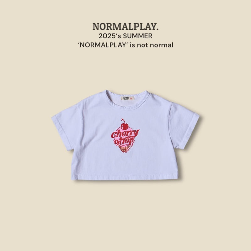 Normalplay - Korean Children Fashion - #designkidswear - Cherry On Top Crop Tee - 6