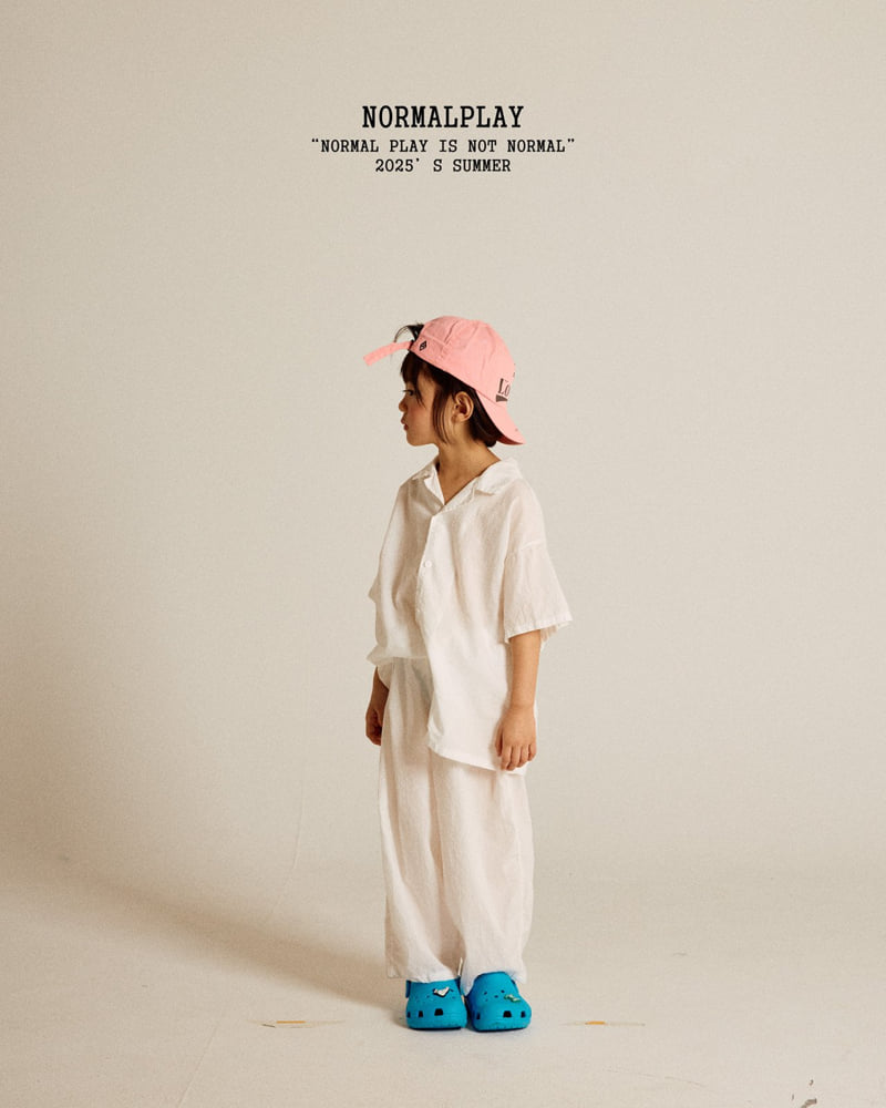 Normalplay - Korean Children Fashion - #discoveringself - Natural Short Sleeve Shirt - 11