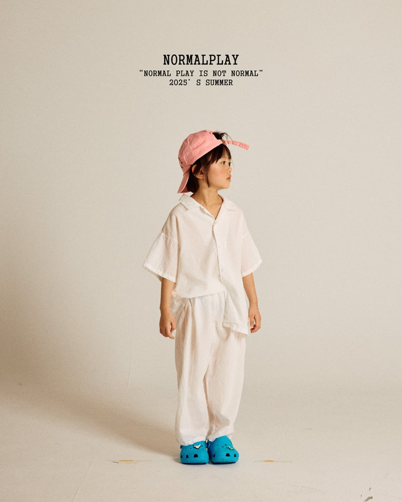 Normalplay - Korean Children Fashion - #fashionkids - Natural Short Sleeve Shirt - 12